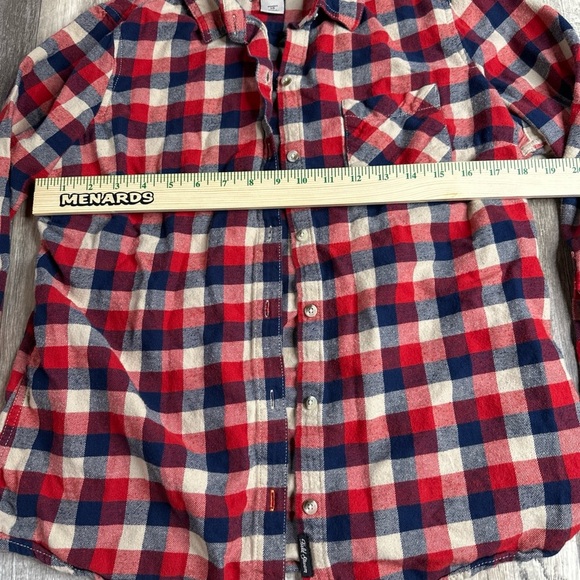 Field of Stream Womens Red Flannel Shirt, Large, Button up, Cotton - Picture 3 of 5